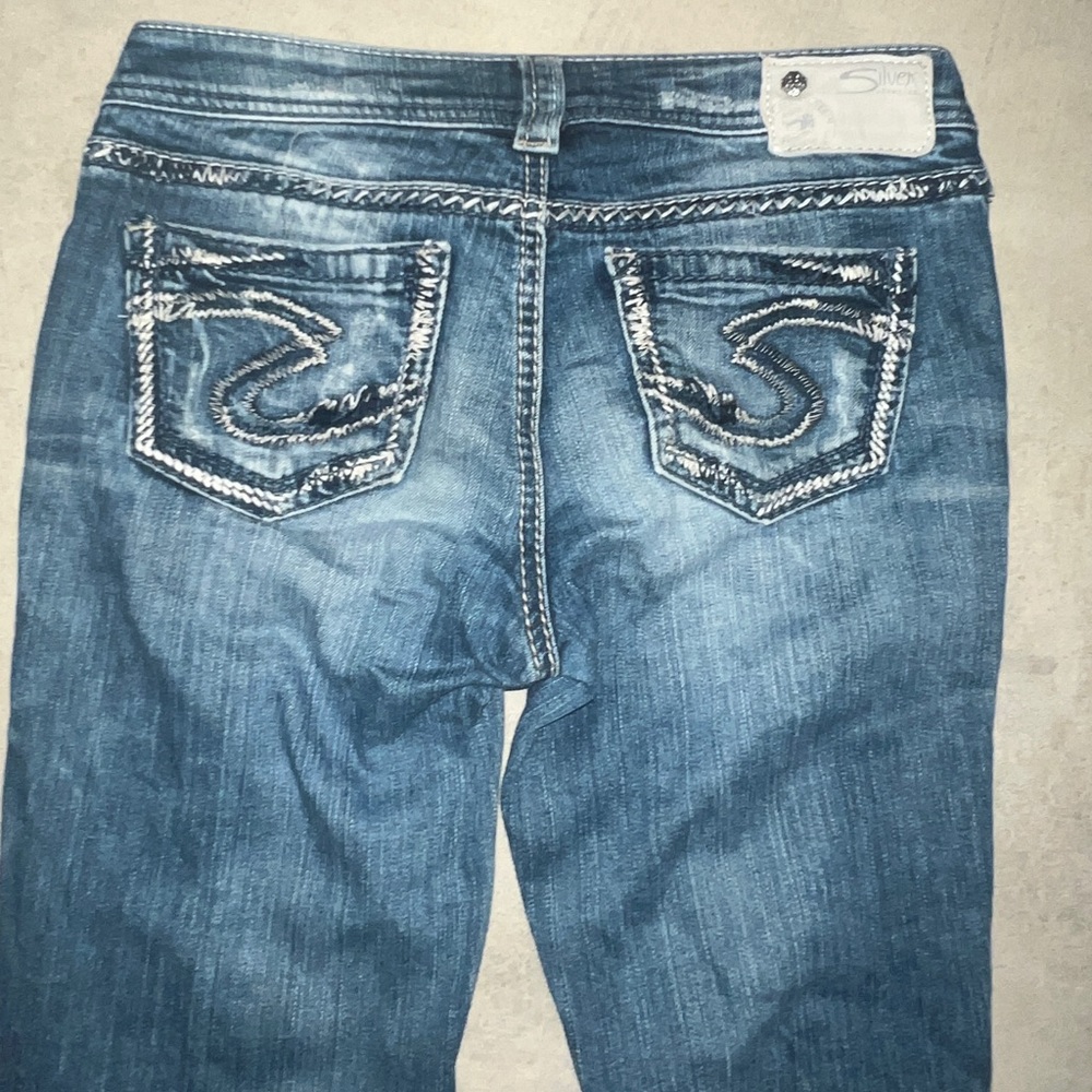 Silver boot cut jeans